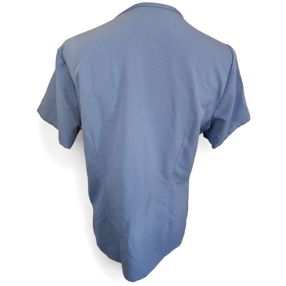 Figs Classic Blue V-Neck Men's Shirt - Picture 2 of 4